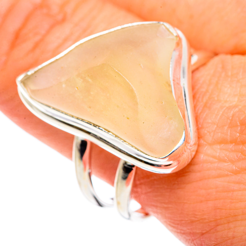 Libyan Desert Glass Rings handcrafted by Ana Silver Co - RING88109
