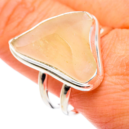 Libyan Desert Glass Rings handcrafted by Ana Silver Co - RING88109