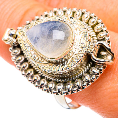 Rainbow Moonstone Rings handcrafted by Ana Silver Co - RING88110