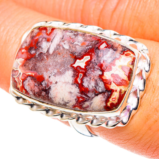 Crazy Lace Agate Rings handcrafted by Ana Silver Co - RING88125