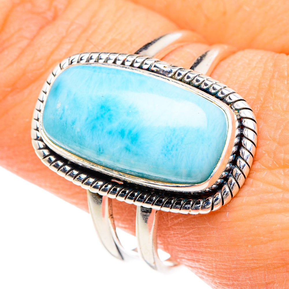 Larimar Rings handcrafted by Ana Silver Co - RING88138