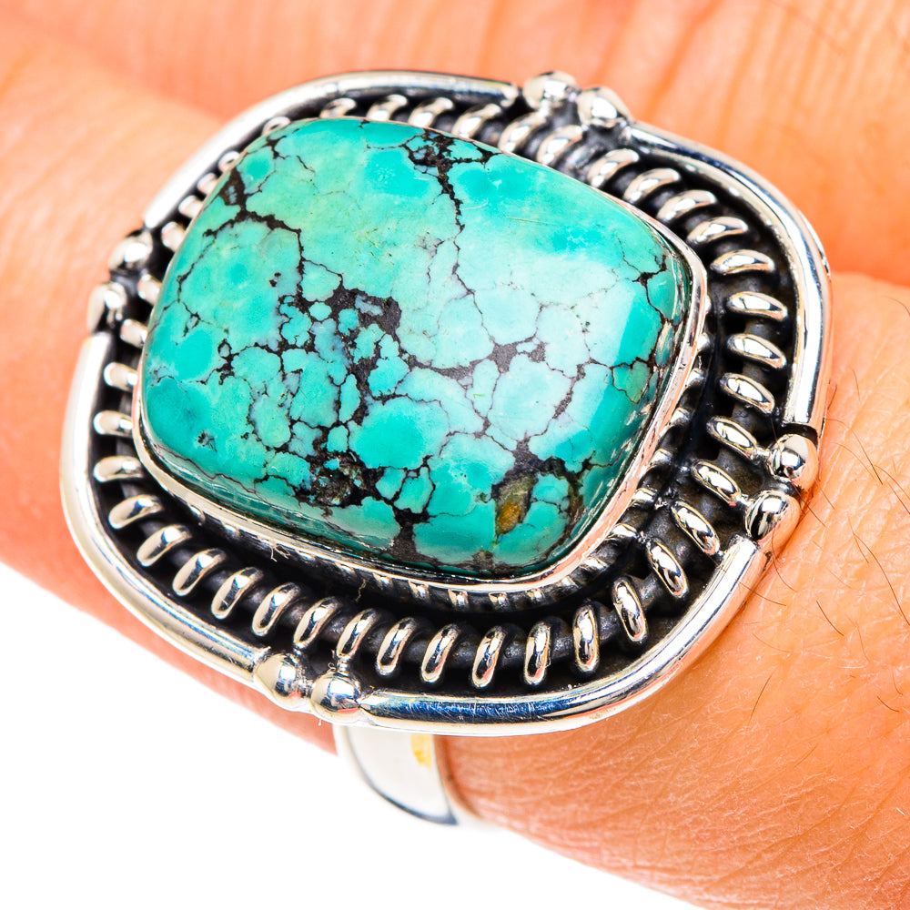 Tibetan Turquoise Rings handcrafted by Ana Silver Co - RING88139