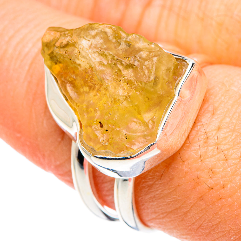 Libyan Desert Glass Rings handcrafted by Ana Silver Co - RING88147