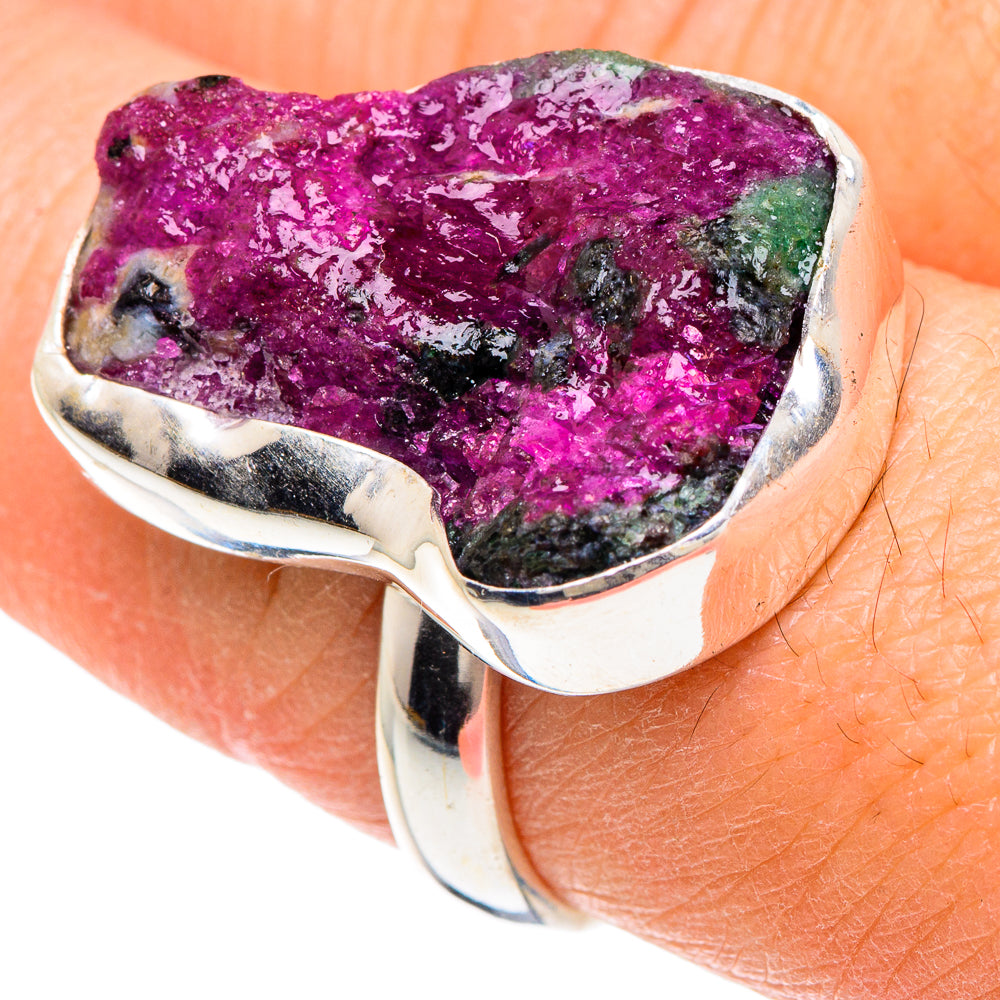 Ruby Zoisite Rings handcrafted by Ana Silver Co - RING88160