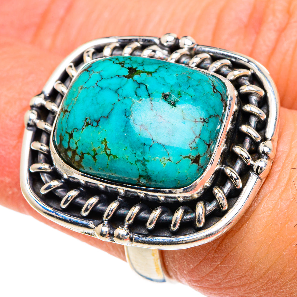 Tibetan Turquoise Rings handcrafted by Ana Silver Co - RING88169
