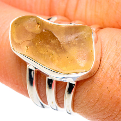 Libyan Desert Glass Rings handcrafted by Ana Silver Co - RING88178