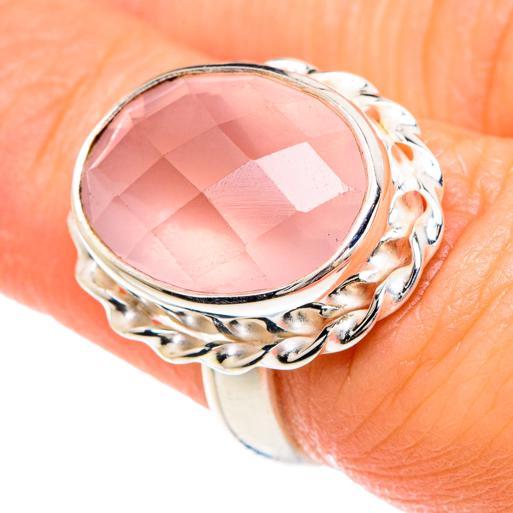 Rose Quartz Rings handcrafted by Ana Silver Co - RING88179