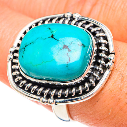 Tibetan Turquoise Rings handcrafted by Ana Silver Co - RING88199