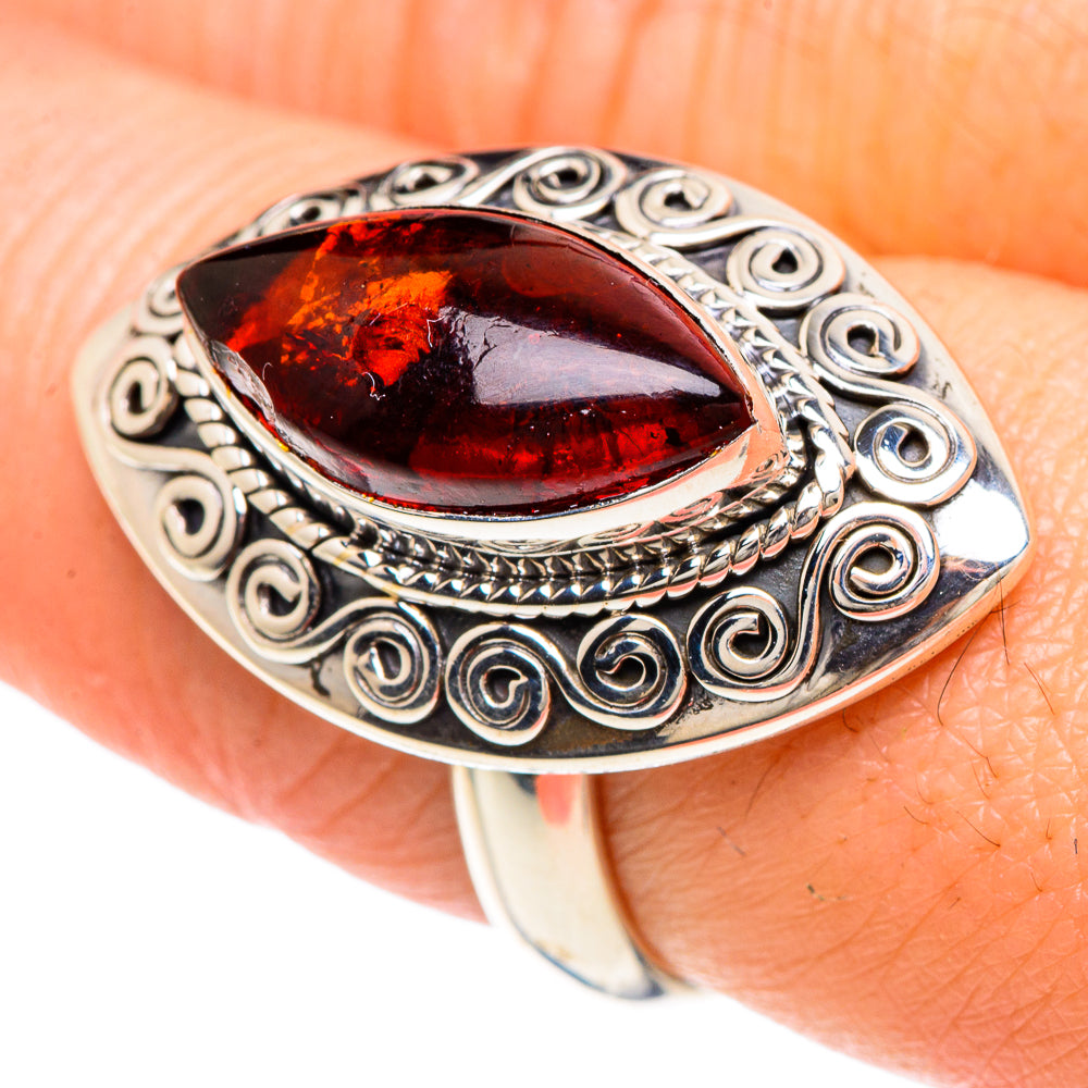Baltic Amber Rings handcrafted by Ana Silver Co - RING88209