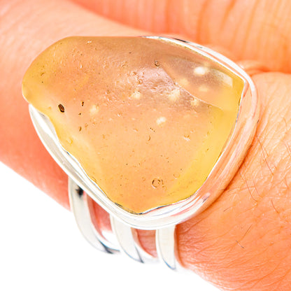 Libyan Desert Glass Rings handcrafted by Ana Silver Co - RING88211