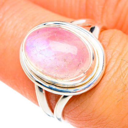 Pink Moonstone Rings handcrafted by Ana Silver Co - RING88213