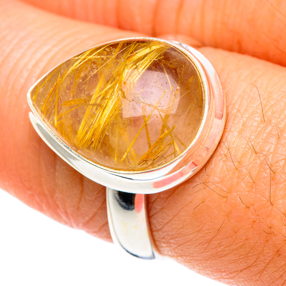 Rutilated Quartz Rings handcrafted by Ana Silver Co - RING88217
