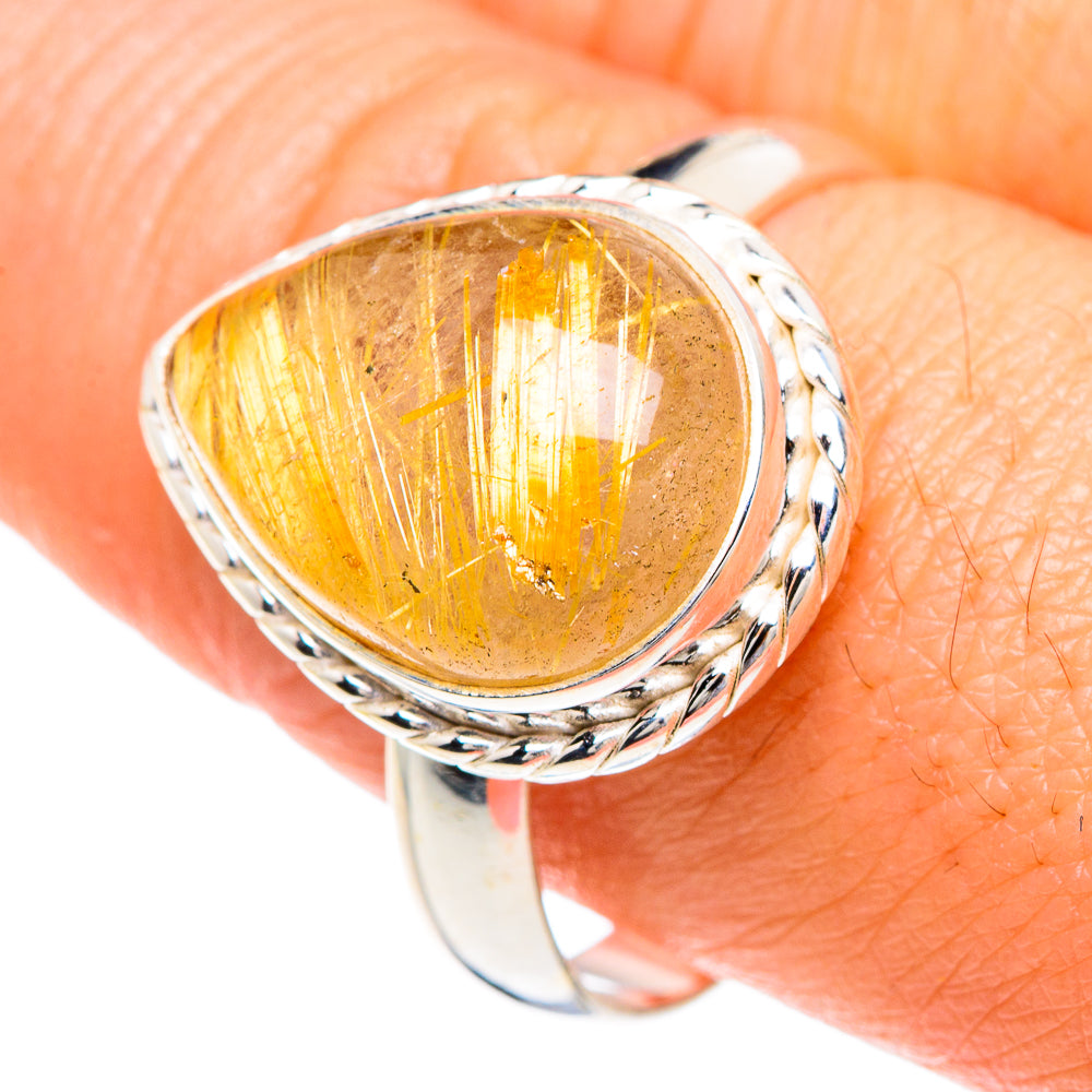 Rutilated Quartz Rings handcrafted by Ana Silver Co - RING88218