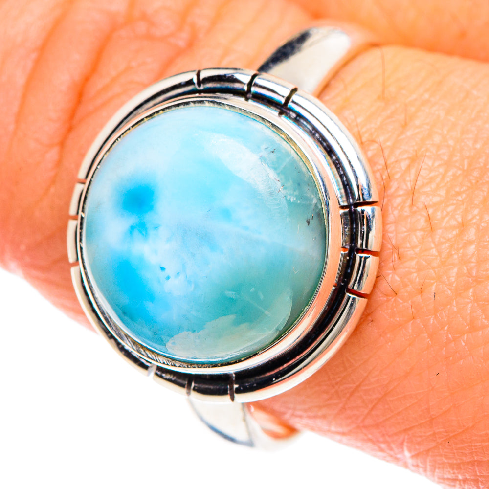 Larimar Rings handcrafted by Ana Silver Co - RING88233