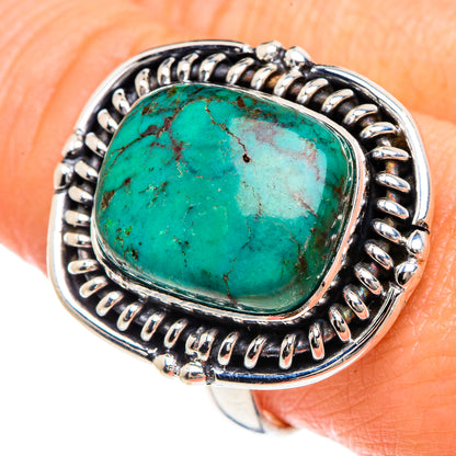 Tibetan Turquoise Rings handcrafted by Ana Silver Co - RING88235