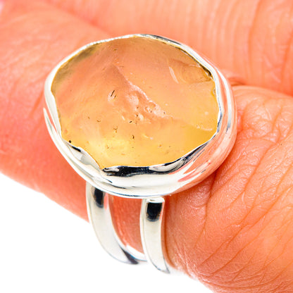 Libyan Desert Glass Rings handcrafted by Ana Silver Co - RING88240