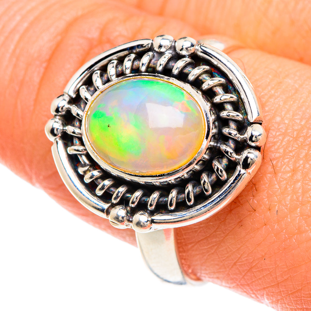 Ethiopian Opal Rings handcrafted by Ana Silver Co - RING88250