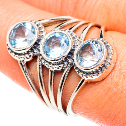 Blue Topaz Rings handcrafted by Ana Silver Co - RING88257