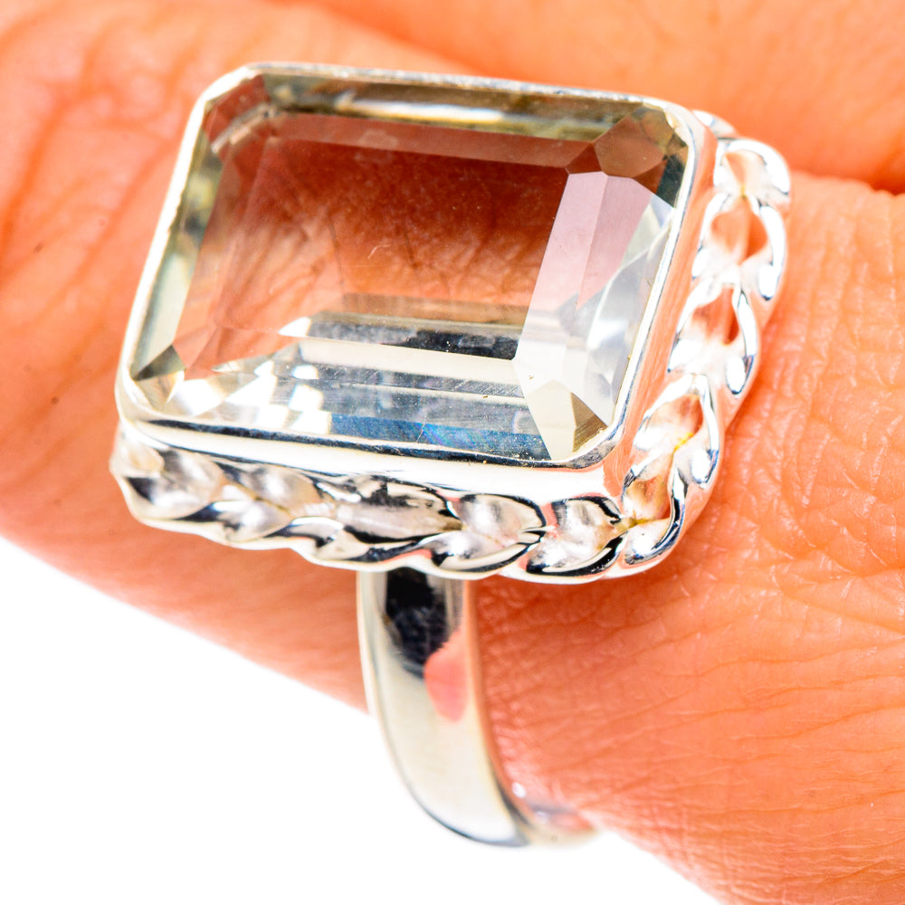 Green Amethyst Rings handcrafted by Ana Silver Co - RING88265