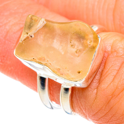 Libyan Desert Glass Rings handcrafted by Ana Silver Co - RING88268
