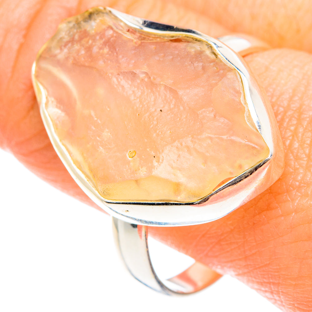 Libyan Desert Glass Rings handcrafted by Ana Silver Co - RING88269