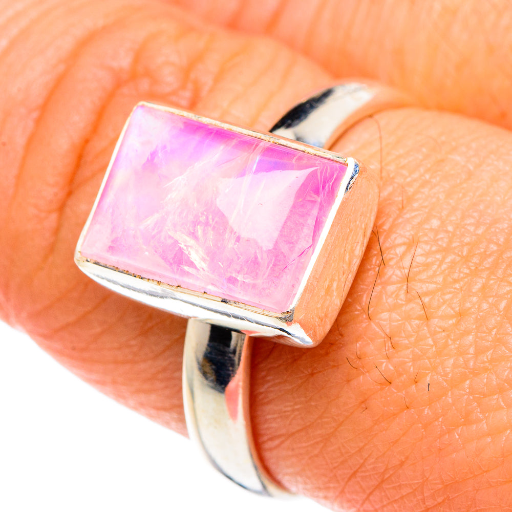 Pink Moonstone Rings handcrafted by Ana Silver Co - RING88271