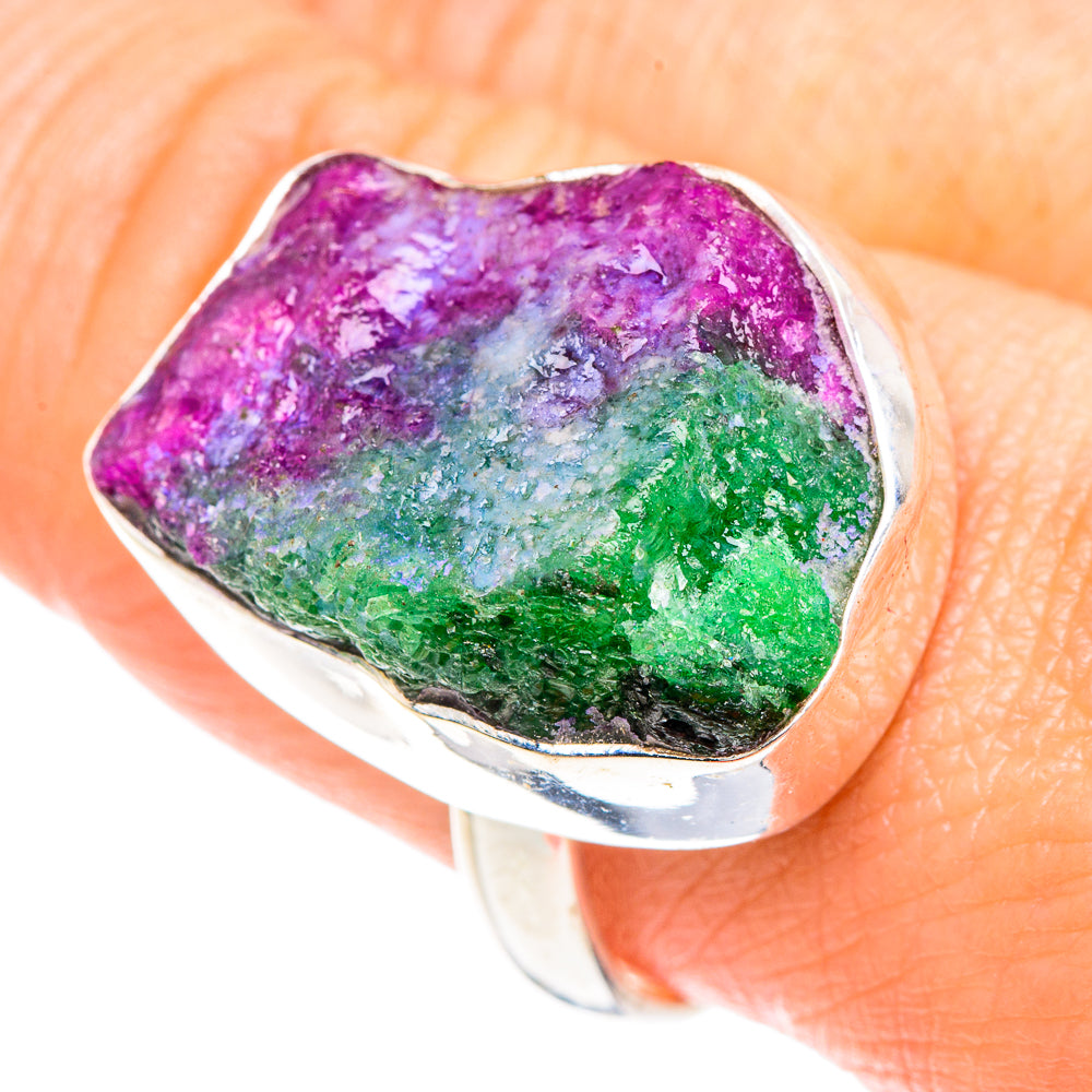 Ruby Zoisite Rings handcrafted by Ana Silver Co - RING88278