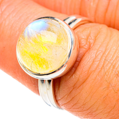 Yellow Moonstone Rings handcrafted by Ana Silver Co - RING88281