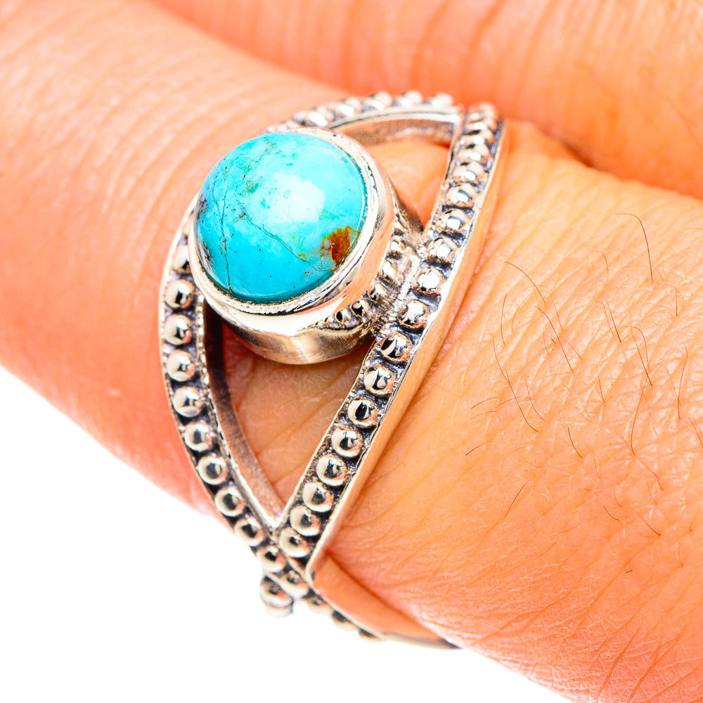 Tibetan Turquoise Rings handcrafted by Ana Silver Co - RING88287
