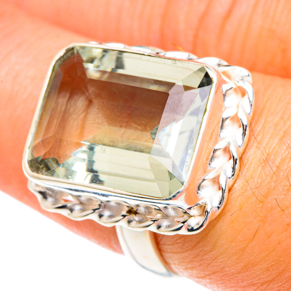 Green Amethyst Rings handcrafted by Ana Silver Co - RING88294