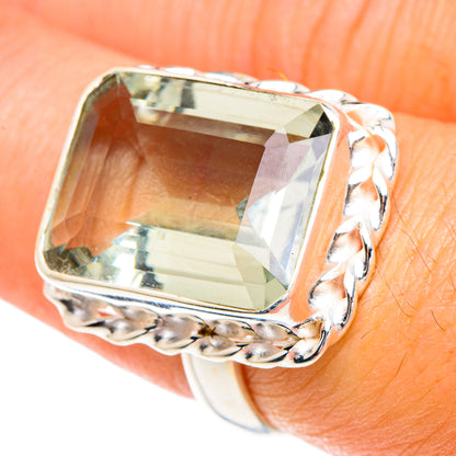 Green Amethyst Rings handcrafted by Ana Silver Co - RING88294