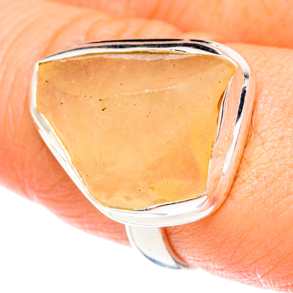 Libyan Desert Glass Rings handcrafted by Ana Silver Co - RING88298