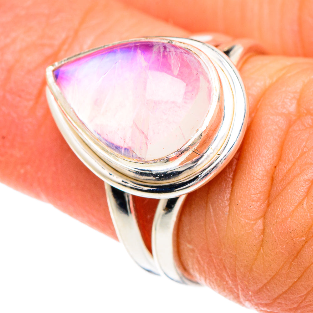 Pink Moonstone Rings handcrafted by Ana Silver Co - RING88300