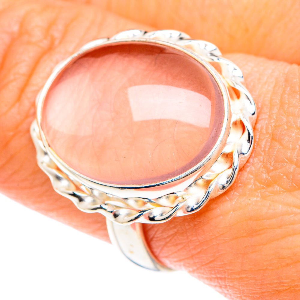 Rose Quartz Rings handcrafted by Ana Silver Co - RING88301