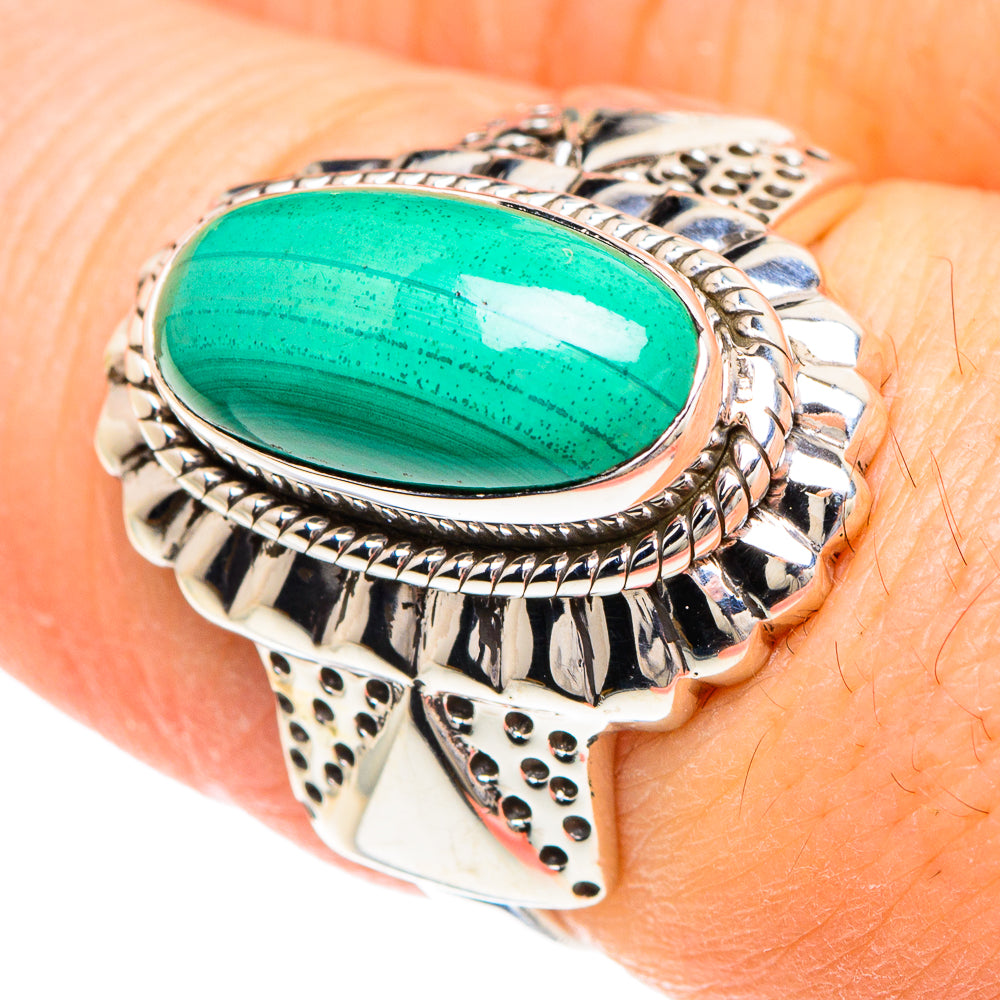 Malachite Rings handcrafted by Ana Silver Co - RING88318