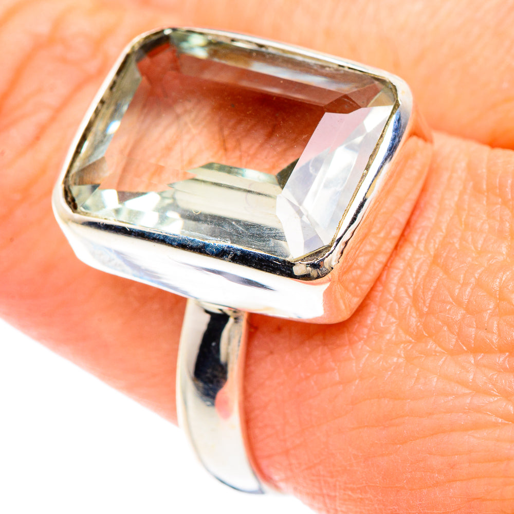 Green Amethyst Rings handcrafted by Ana Silver Co - RING88320