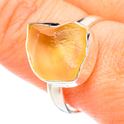 Libyan Desert Glass Rings handcrafted by Ana Silver Co - RING88321