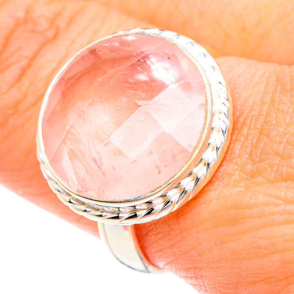 Rose Quartz Rings handcrafted by Ana Silver Co - RING88324