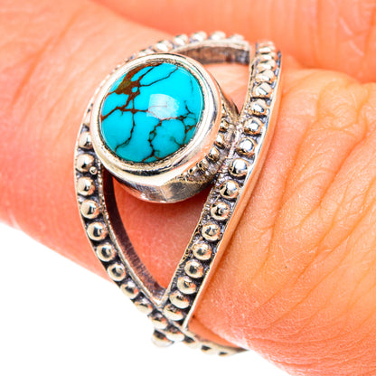 Tibetan Turquoise Rings handcrafted by Ana Silver Co - RING88335