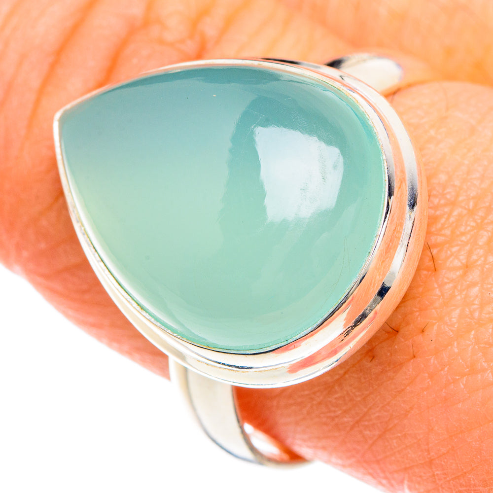 Aqua Chalcedony Rings handcrafted by Ana Silver Co - RING88338