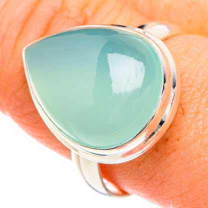 Aqua Chalcedony Rings handcrafted by Ana Silver Co - RING88338