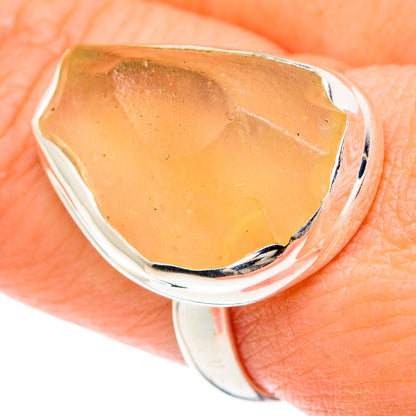 Libyan Desert Glass Rings handcrafted by Ana Silver Co - RING88347