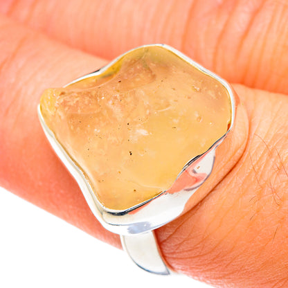 Libyan Desert Glass Rings handcrafted by Ana Silver Co - RING88348