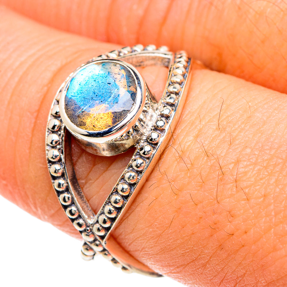 Labradorite Rings handcrafted by Ana Silver Co - RING88357