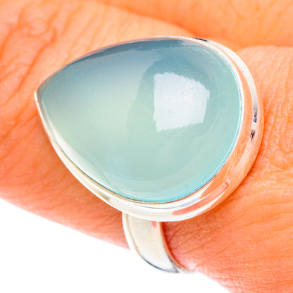 Aqua Chalcedony Rings handcrafted by Ana Silver Co - RING88359