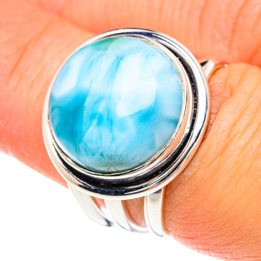 Larimar Rings handcrafted by Ana Silver Co - RING88361
