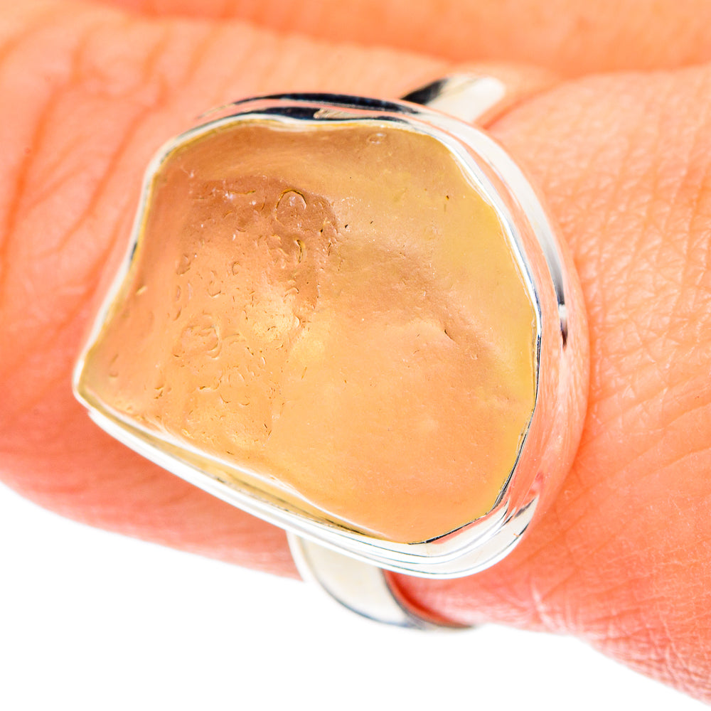 Libyan Desert Glass Rings handcrafted by Ana Silver Co - RING88370