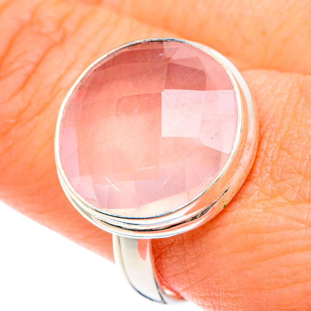 Rose Quartz Rings handcrafted by Ana Silver Co - RING88373