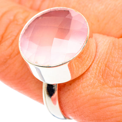 Rose Quartz Rings handcrafted by Ana Silver Co - RING88375