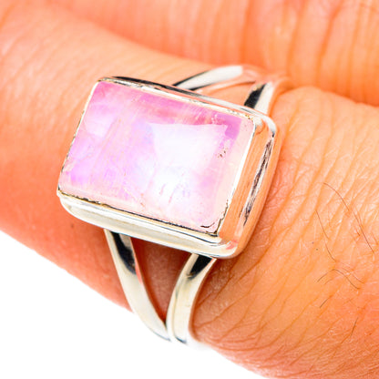 Pink Moonstone Rings handcrafted by Ana Silver Co - RING88377